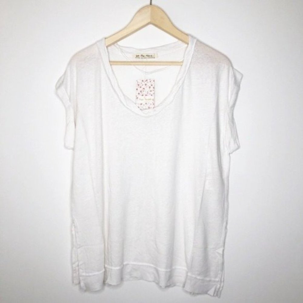 FREE PEOPLE Under The Sun White Tee - Picture 2 of 11